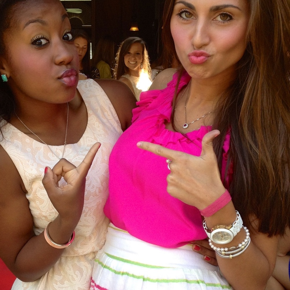 Britt Ryan Orange Ruffle Razorback Tank Top - Picture 3 of 4